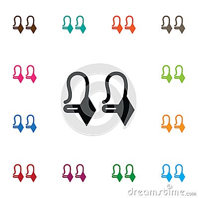 Isolated Beautify Icon. Decoration Vector Element Can Be Used For Shackle, Earring, Eardrop Design Concept. Vector Illustration