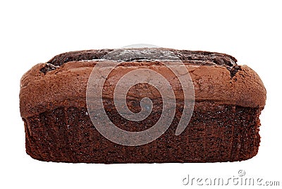 Isolated belgium chocolate cake loaf Stock Photo