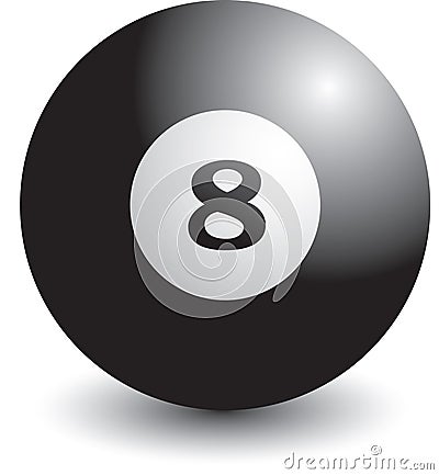 Isolated billiard ball Vector Illustration