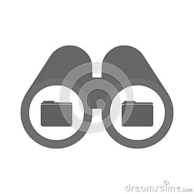 Isolated binoculars with a folder a rainbow Stock Photo