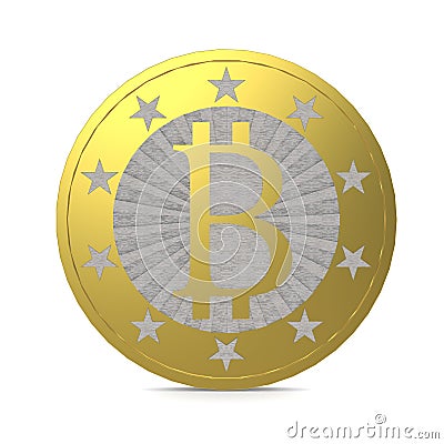 Isolated bitcoin Stock Photo
