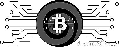 An Isolated Bitcoin Vector Graphic Editorial Stock Photo