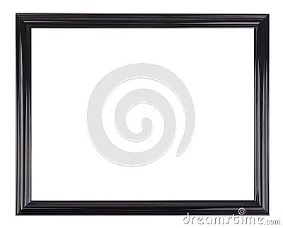 Isolated black picture frame Stock Photo