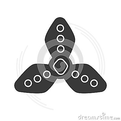 Isolated black spinner icon. Vector Illustration