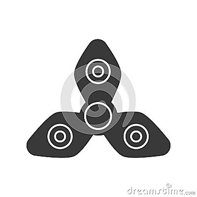 Isolated black spinner icon. Vector Illustration