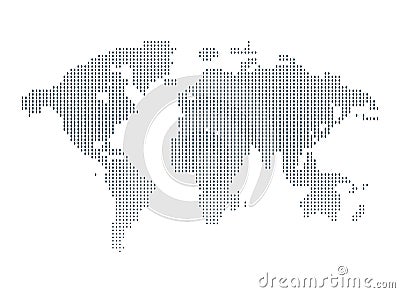 Isolated black and white color worldmap of dots background, earth vector illustration Vector Illustration