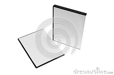 Isolated - blank case DVD / CD Stock Photo