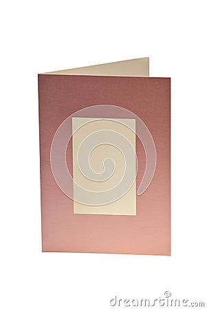 Isolated Blank Greeting Card With Window Stock Photo