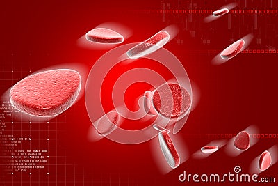 Isolated blood cells Cartoon Illustration