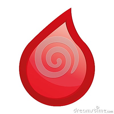 Isolated blood drop Cartoon Illustration