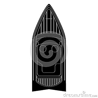 Isolated boat silhouette Vector Illustration