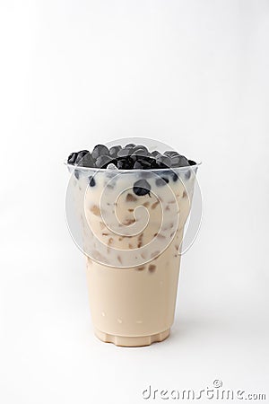 Isolated boba milk tea Stock Photo