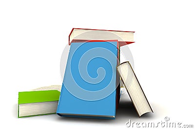 Isolated books Stock Photo