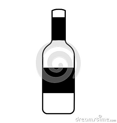 Isolated bottle of wine Vector Illustration