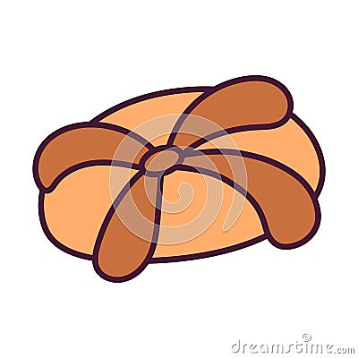 Isolated bread of the dead Vector Illustration