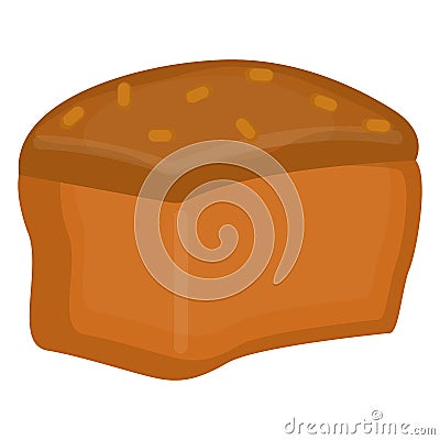 Isolated bread image Vector Illustration