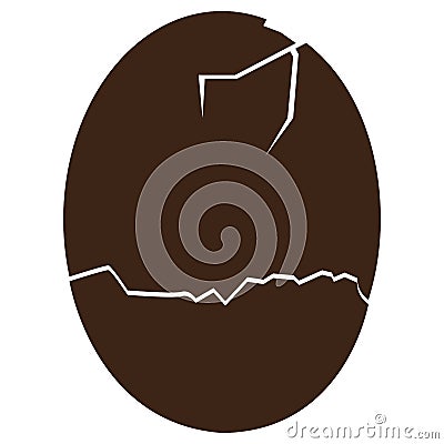 Isolated broken eggshell Vector Illustration