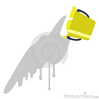 Isolated bucket icon cleaning the background Vector Illustration