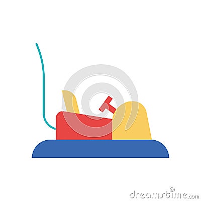 Isolated bumper car amusement park icon Vector Vector Illustration