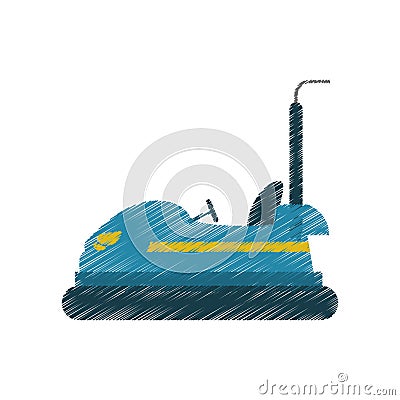 Isolated bumper car design Vector Illustration