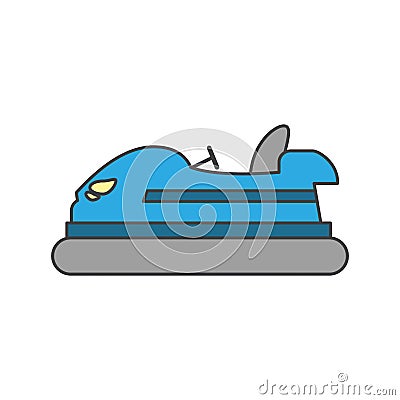 Isolated bumper car design Vector Illustration