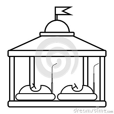 Isolated bumper cart attraction icon Vector Vector Illustration