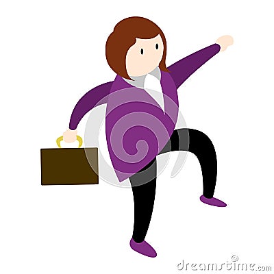 Isolated businesswoman icon Vector Illustration