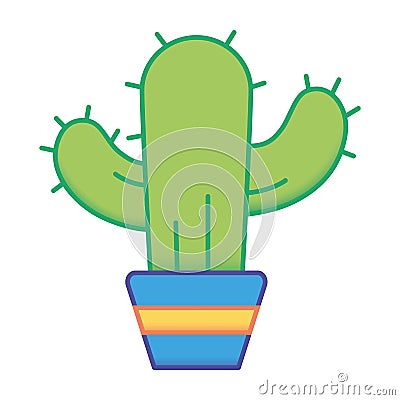 Isolated cactus mexican Vector Illustration