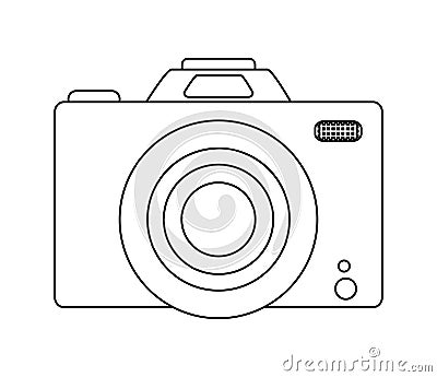 Isolated camera device design Cartoon Illustration