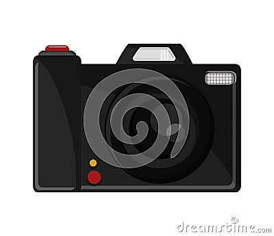 Isolated camera device design Cartoon Illustration