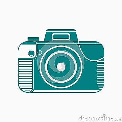 Isolated Camera in Flat Monochrome Style Vector Illustration Vector Illustration