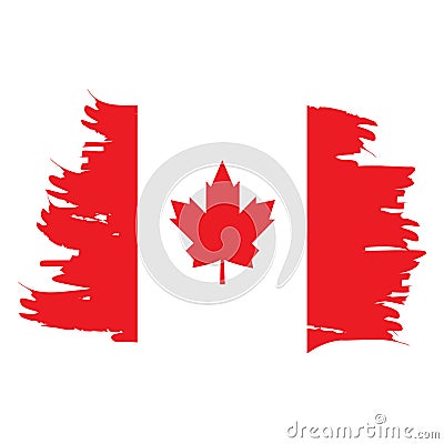 Isolated Canadian flag Vector Illustration