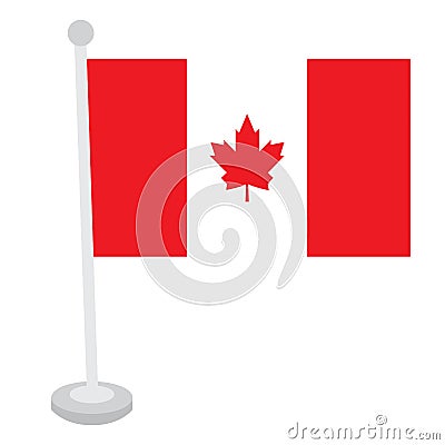 Isolated Canadian flag Vector Illustration