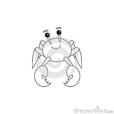 Isolated cancer crab animal character zodiac sign Vector Illustration