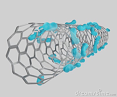 carbon nanotubes in drug delivery and nanomedicine Stock Photo