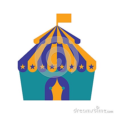 Isolated carnival tent icon Vector Illustration