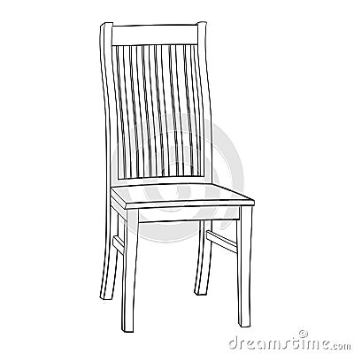 Isolated Cartoon Chair Vector Illustration