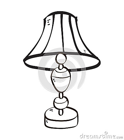 Isolated cartoon lamp symbol. Illustration Vector Illustration