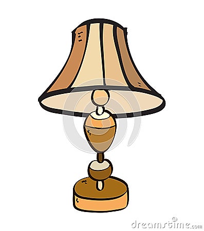 Isolated cartoon lamp symbol. Illustration Cartoon Illustration