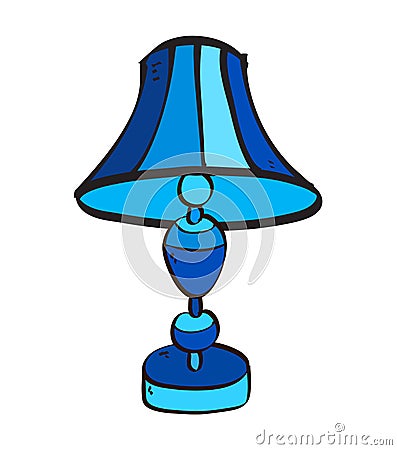 Isolated cartoon lamp symbol. Illustration Vector Illustration