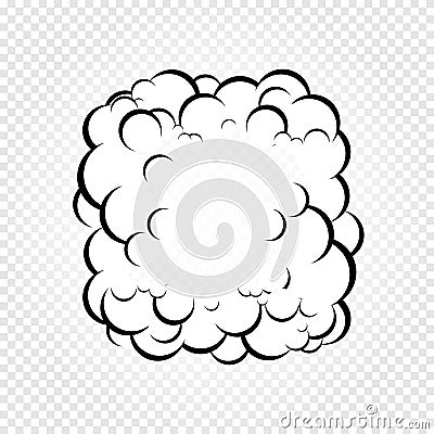 Isolated cartoon speech bubbles, frames of smoke or steam, comics dialogue cloud, vector illustration on white Vector Illustration