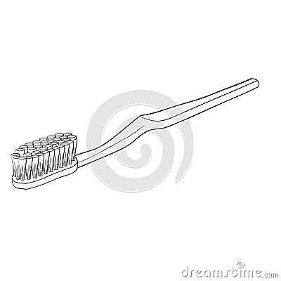 Isolated Cartoon Toothbrush Vector Illustration