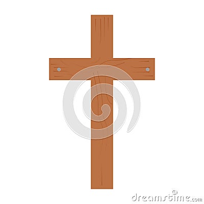 Isolated catholic church cross symbol Vector Vector Illustration