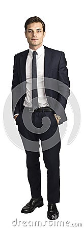 Isolated caucasian businessman Stock Photo