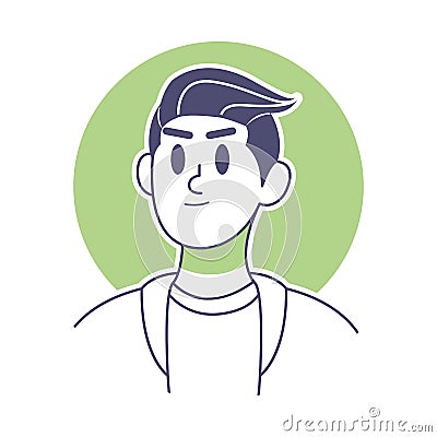 Isolated caucasian man draw vector illustration Vector Illustration