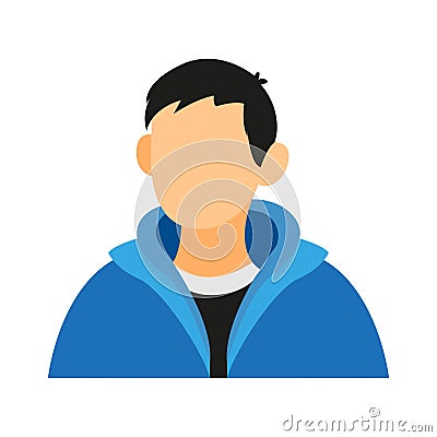 Isolated caucasian man head vector illustration Vector Illustration