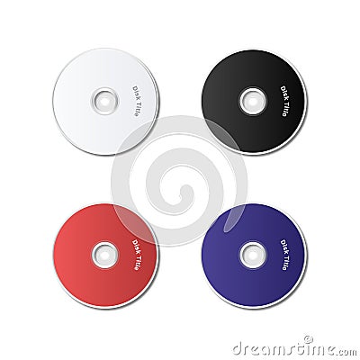 Isolated cd disk Vector Illustration