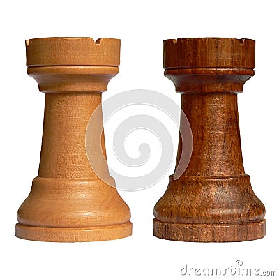 Isolated chess rook Stock Photo