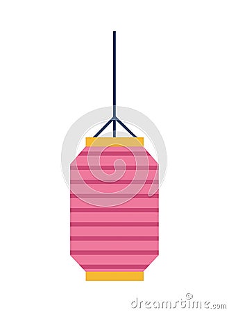 Isolated chinese pink lantern vector design Vector Illustration