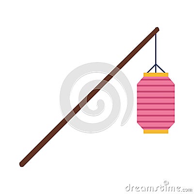 Isolated chinese pink lantern vector design Vector Illustration